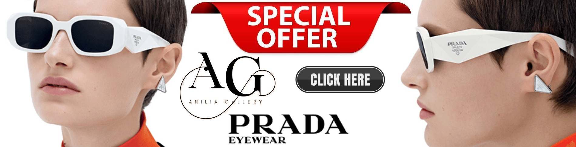 عینک آفتابی پرادا دسته سه بعدی