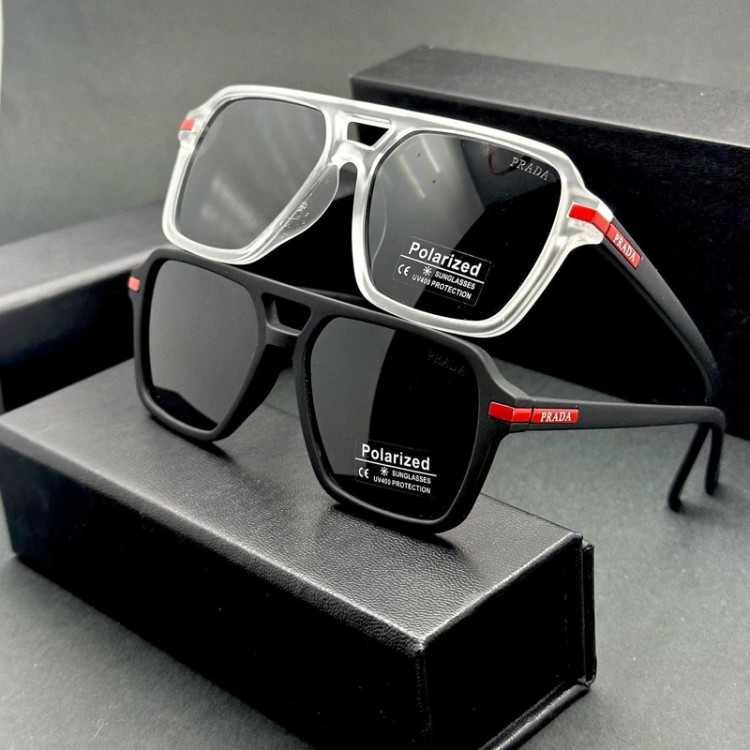 خرید عینک آفتابی اصل پلاریزه مردانه مارک پرادا فریم TR
