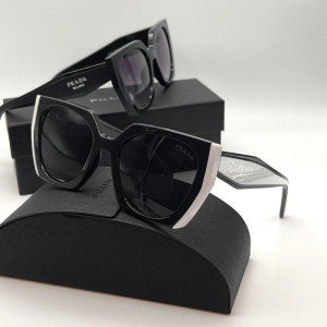 خرید عینک آفتابی مردانه مارک دار پرادا دسته دو رنگ