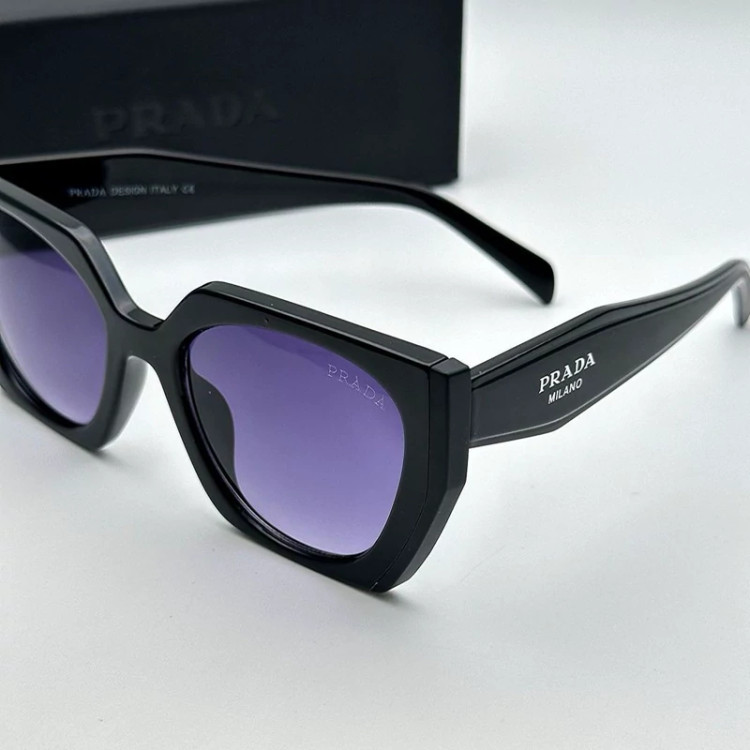 خرید عینک آفتابی مردانه و پسرانه مارک دار پرادا دسته دو رنگ