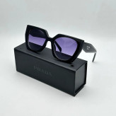 خرید عینک آفتابی زنانه مارک دار پرادا دسته دو رنگ