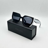 خرید عینک آفتابی زنانه مارک دار پرادا دسته دو رنگ