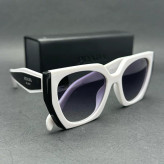 حراج عینک آفتابی مردانه و پسرانه مارک دار پرادا دسته دو رنگ