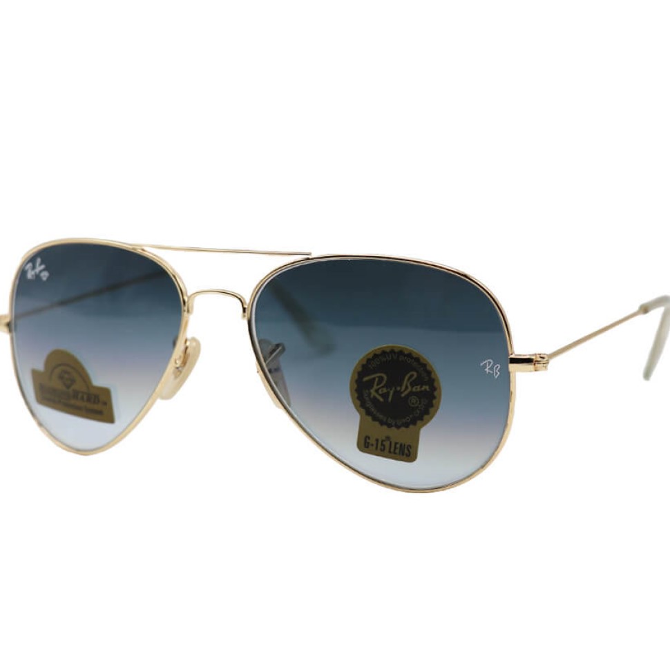 قیمت و خرید عینک آفتابی ریبن  3025 طلایی آبی دریایی